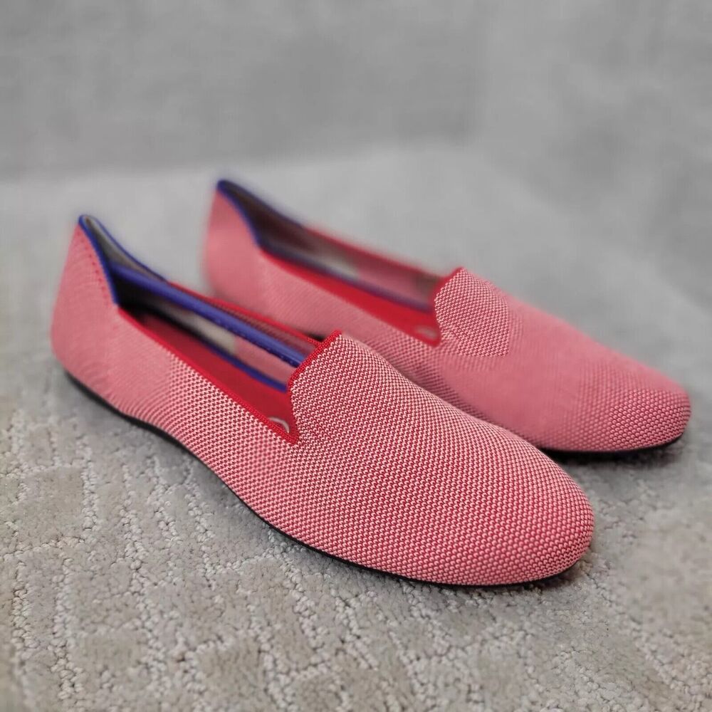Rothy's The Loafers Women's Size 8 US Red Lollipop Textile Slip On Flat Shoes - Picture 8 of 11